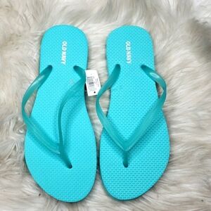 Old navy flip flops turquoise NEW 7